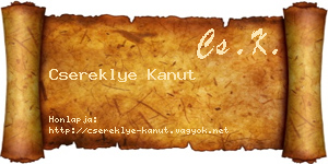 Csereklye Kanut névjegykártya